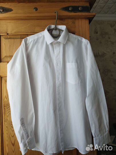 Рубашка белая на мальчика 152-158 рост