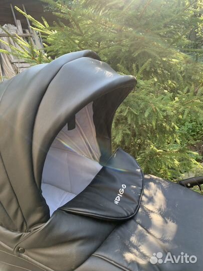 Коляска 2 в 1 indigo эко кожа