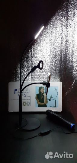 Гибкая Pro кольцевая лампа 3в1 Стальная подставка