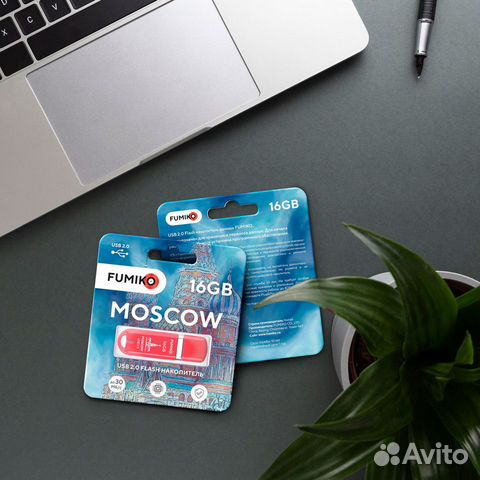 Флешка Fumiko Moscow 16GB красная USB 2.0 (Новая)