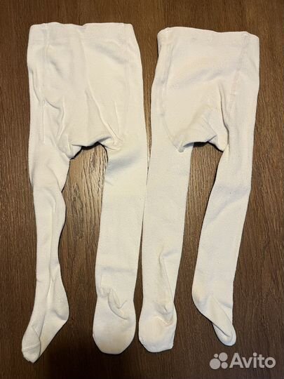 Колготки детские 74/80 H&M белые 2шт