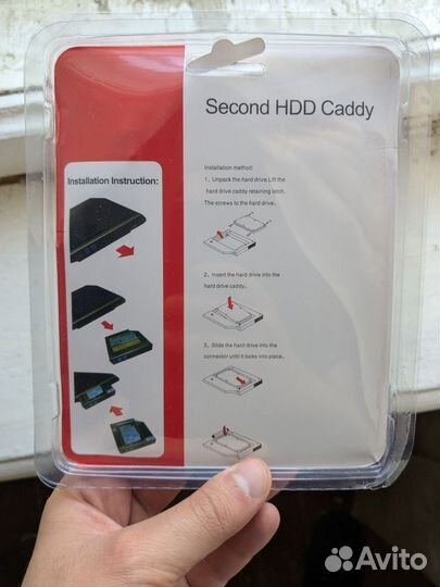 Оптибэй салазки-переходник для HDD/SSD 12.7 мм