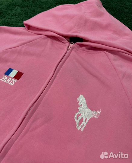 Balenciaga polo pink zip hoodie