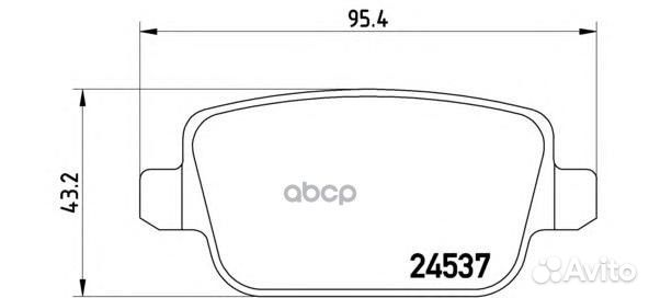 Колодки тормозные дисковые зад P44017 Brembo