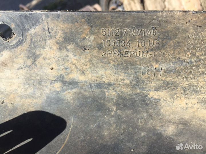 Накладка заднего бампера правая BMW X6 E71