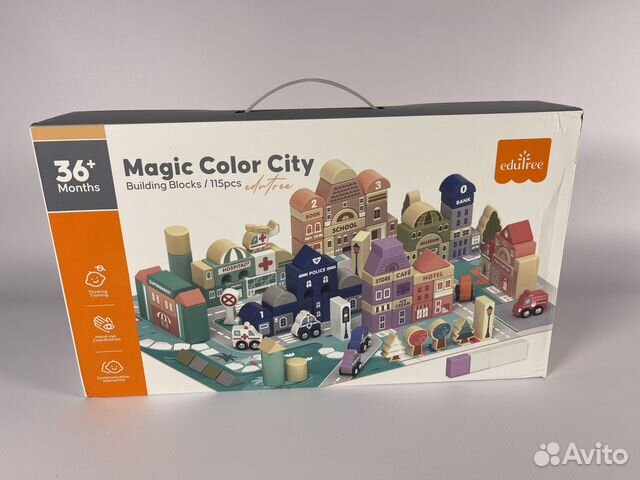 Деревянные кубики город Magic Color City купить в Москве | Личные вещи ...