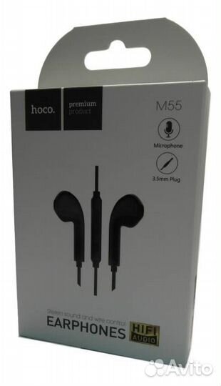 Наушники hoco M55 с микрофоном Черные