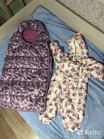 Зимний конверт в коляску и комбинезон
