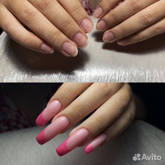 Наращивание ногтей,маникюр,покрытие гель лаком