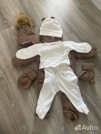 Конверт и костюм на выписку новорождённого