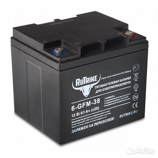 Тяговый аккумулятор RuTrike 6-GFM-38 - новый