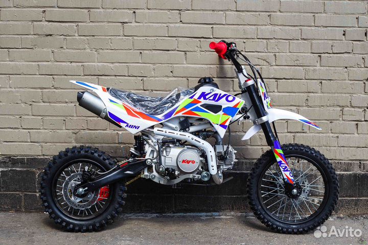 Питбайк kayo mini YX125EM 14/12 (механ. сцепл., эл