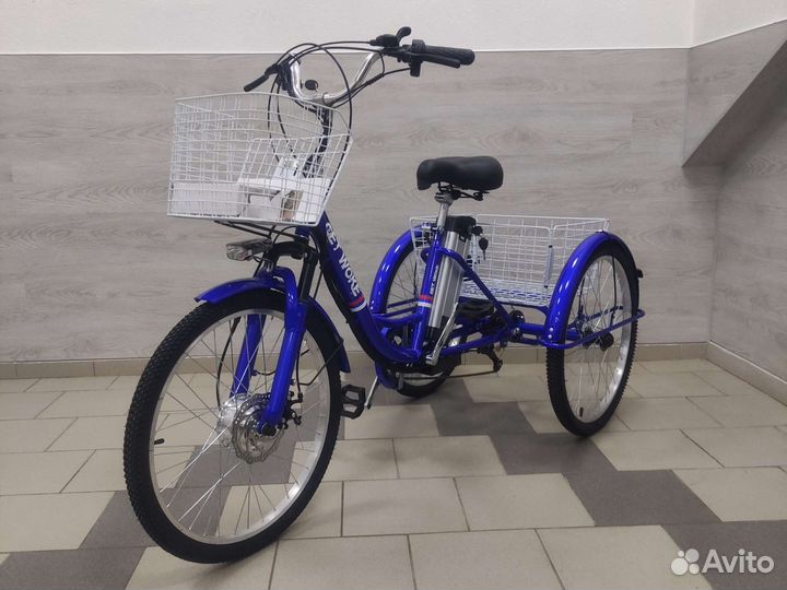 Электро велосипед трех колесный новый