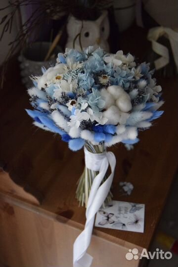 Свадебный букет из сухоцветов