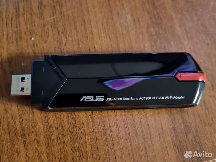 Wi-Fi адаптер asus USB-AC68, черный