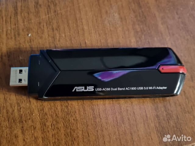 Wi-Fi адаптер asus USB-AC68, черный