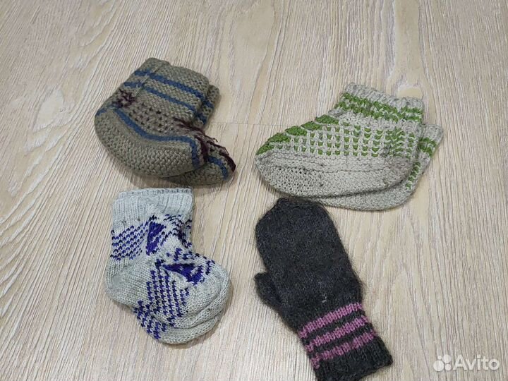 Носки вязаные детские пакетом
