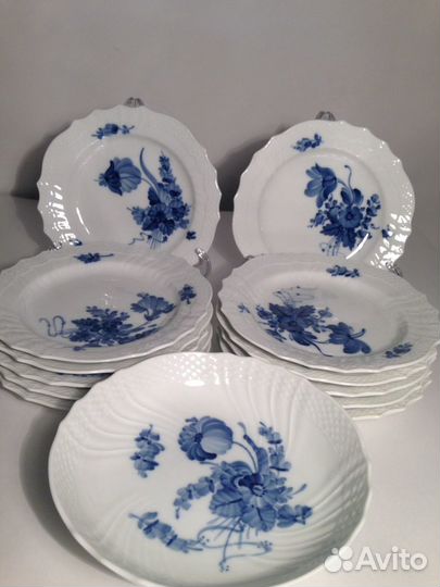 Старинный десертный набор. Роял Копенгаген