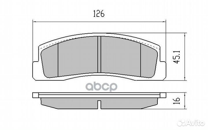 Колодки тормозные LADA niva(2121/2131) перед