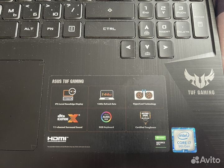 Ноутбук asus tuf gaming FX505G core i7