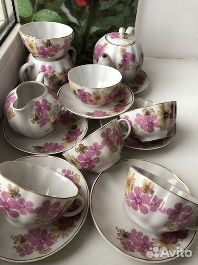 Чайный сервиз СССР агашки дулево новый