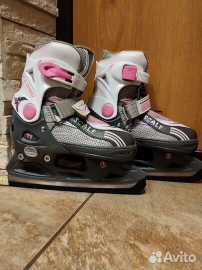 Коньки 2в1 раздвижные р. 33-36