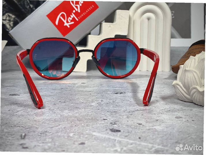 Очки ray ban ferrari красный градиент