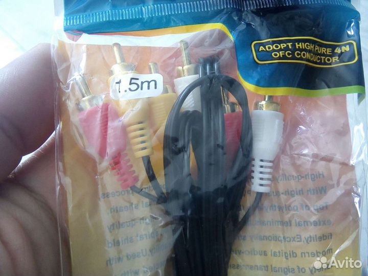 Кабель аукс - тюльпаны/RCA-RCA