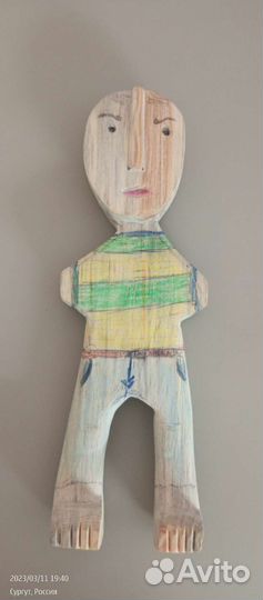 Идол.Кукла деревянная