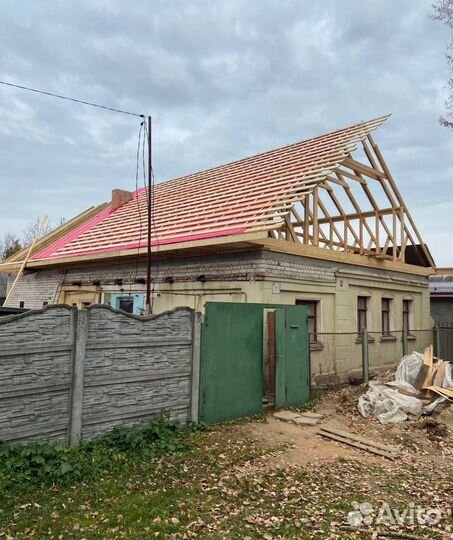 Бригада строителей, дома, кровля, фасад, фундамент