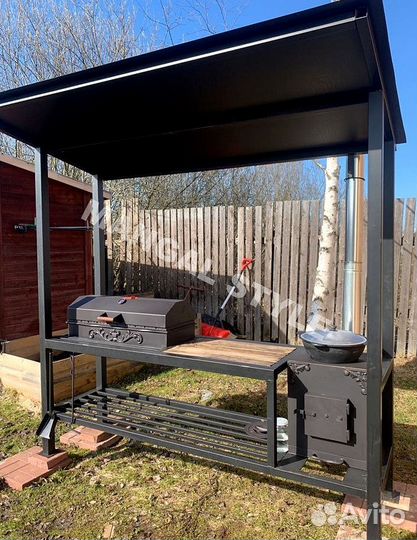 Мангал с крышей