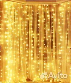 Светодиодные Гирлянды. Водопад. Дождь. Шторы.Занав