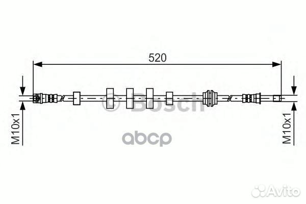 Шланг торм. пер.520mm 1987481431 Bosch