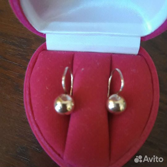 Золотые серьги 583 пробы