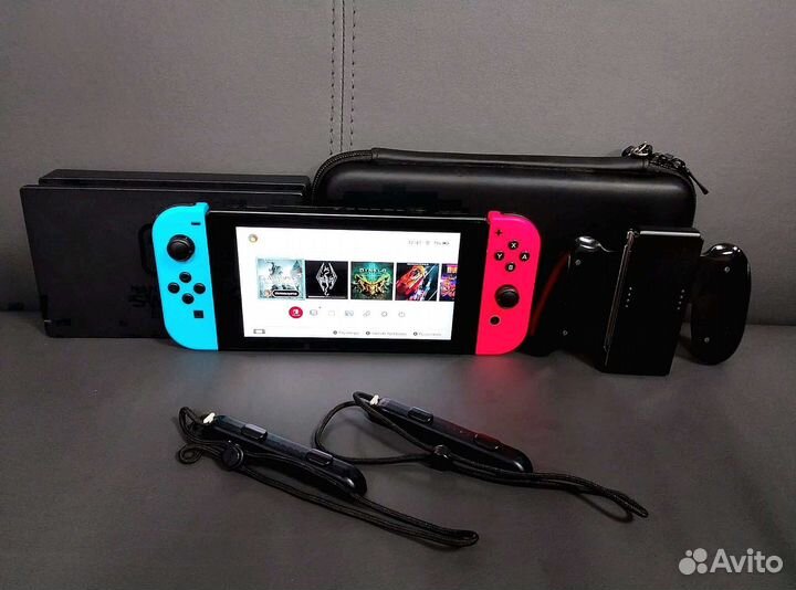 Nintendo Switch 32gb + 64gb + 20игр + чехол