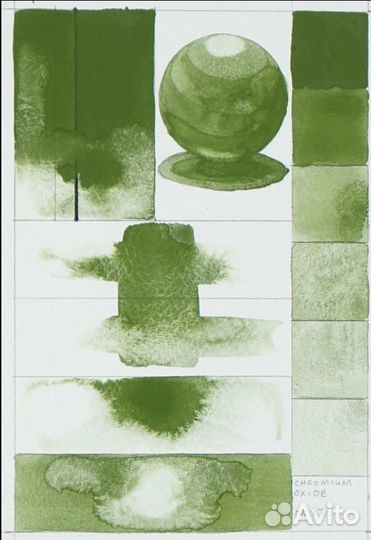 Акварель Гамма окись хрома однопигментная