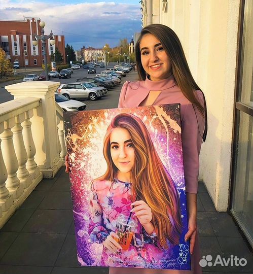 Портрет на холсте по фото на заказ Киров