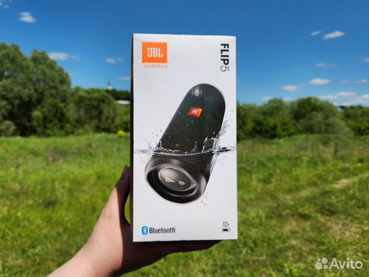 Колонка JBL Flip 5 чёрная, новая. Оригинал