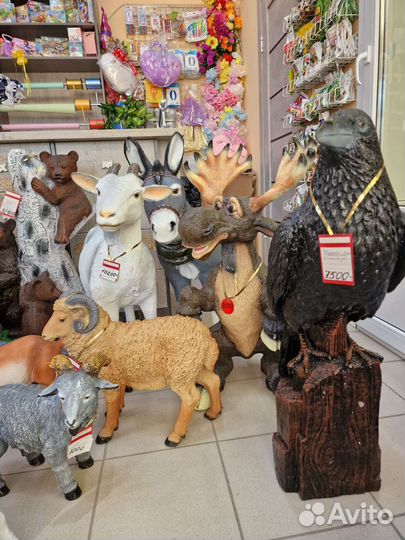 Садовые фигурки из полистоуна декоративные