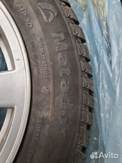Литые диски r15 4 98 с резиной зима Matador