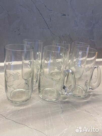 Бокалы 6 штук и рюмки