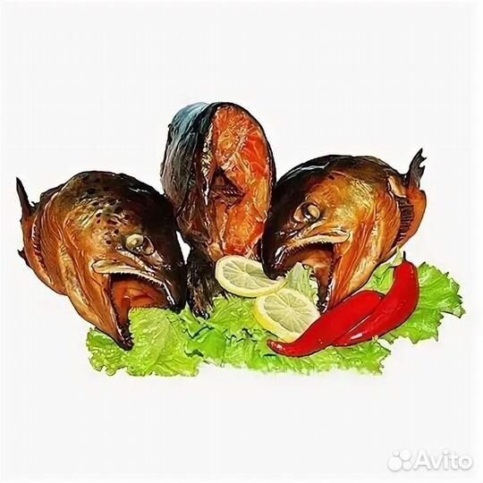 Головы Сёмги горячего копчения