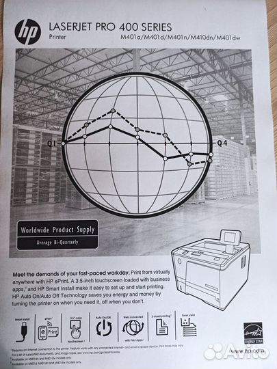 Принтер лазерный HP LaserJet Pro 400 M401dn