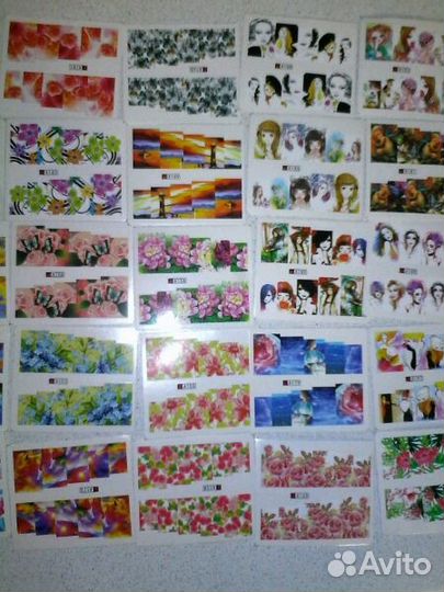 Наклейки на ногти, стразы, звездочки, дизайн ногте