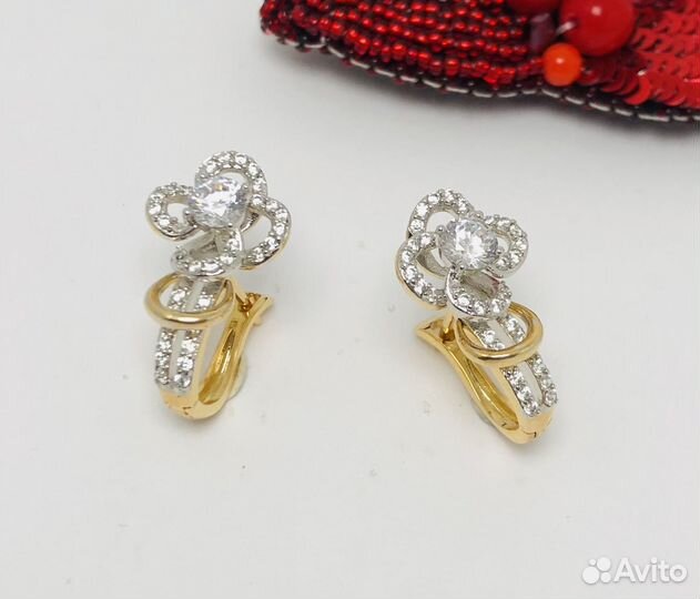 Серьги мед. сплав