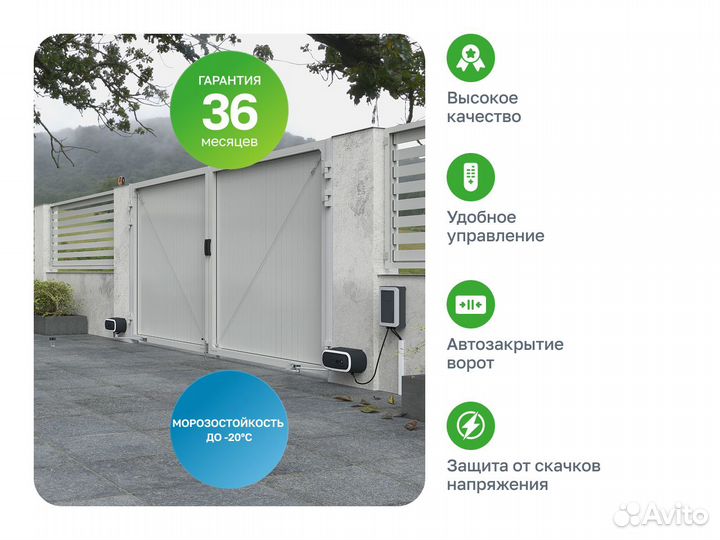 Рычажные приводы для распашных ворот Алютех