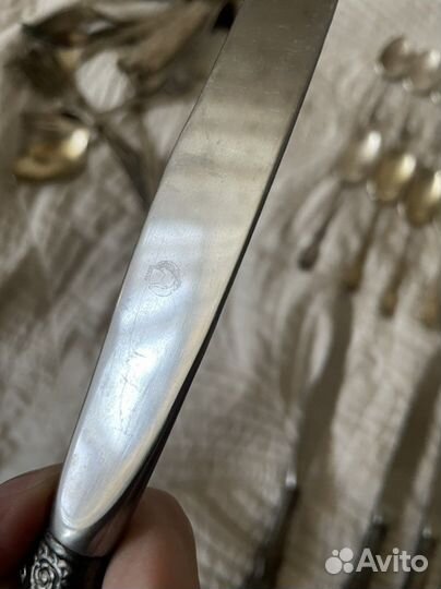 Набор столовых приборов мельхиор СССР