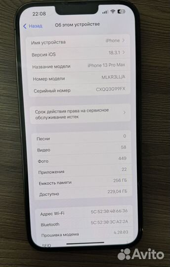 iPhone 13 Pro Max, 256 ГБ