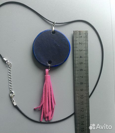 Авторское украшение из кожи ручной работы