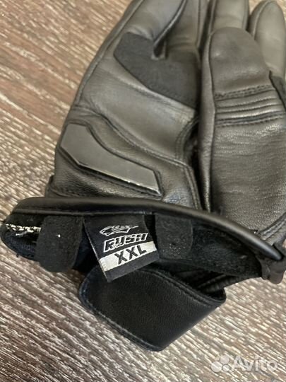 Мото перчатки кожаные